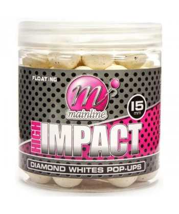 Mainline high impact boilies Diamond Whites pop-ups 15 mm