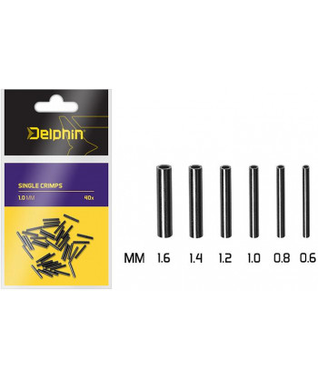Delphin Single CRIMPS /40ks, 0.6mm