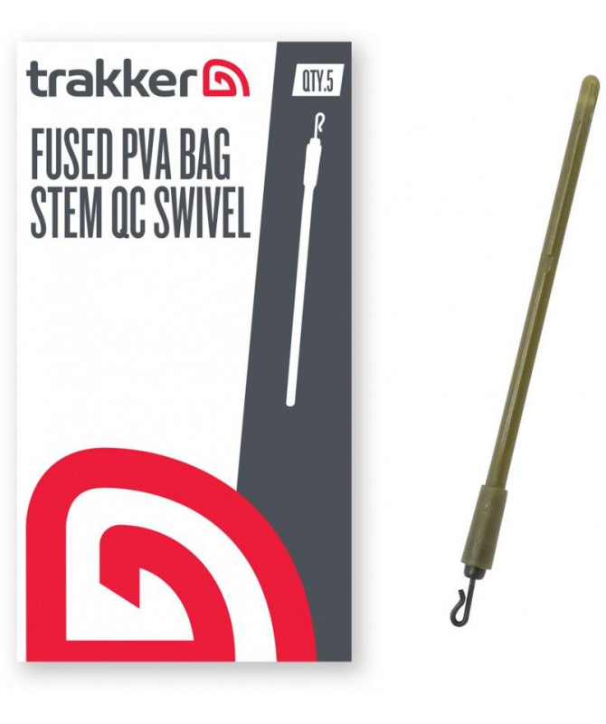 Trakker Dřík do inline olov Fused PVA Bag Stem - QC Swivel 5ks