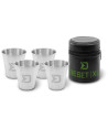 Set nerezových pohárků Delphin RESET XL 4v1, 4x70ml