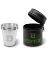 Set nerezových pohárků Delphin RESET XL 4v1, 4x70ml