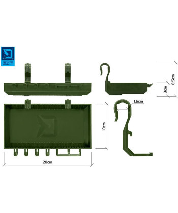 Polička na rodpod Delphin ShelfPOD / Camo, 20x10x3cm