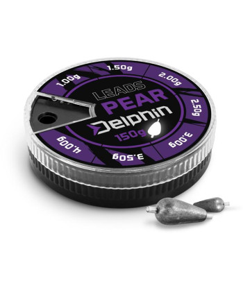 Delphin LEADS hruška s bužírkou sada, 150g / 1,0-4,0g