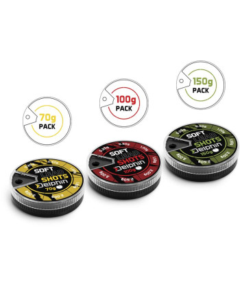 Vyvažovací olůvka Delphin SOFT (zelená krabička), 150g / 0,25-3,0g
