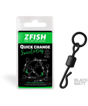 ZFISH Obratlík Quick Change Swivel with Ring vel.8