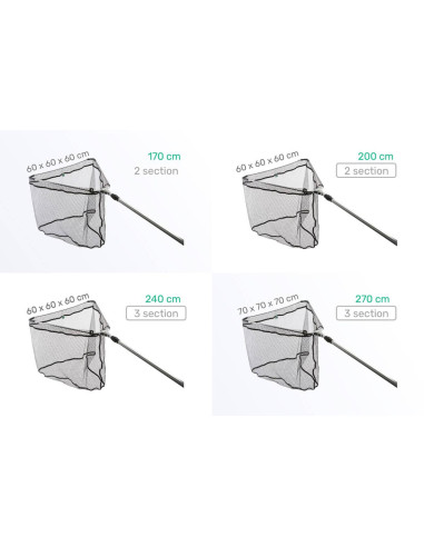 ZFISH Podběrák Landing Net ZFX Pogumovaná síť