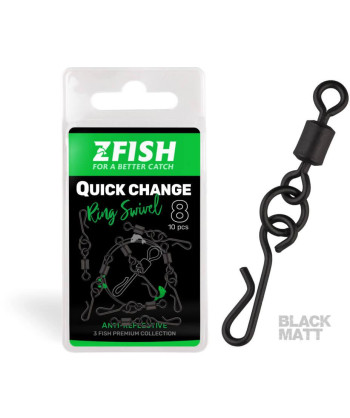 ZFISH Obratlík Quick Change Ring Swivel Matt vel.8