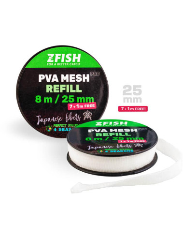 ZFISH Punčocha PVA PRO Refill 25 mm/7 + 1 m Zdarma!