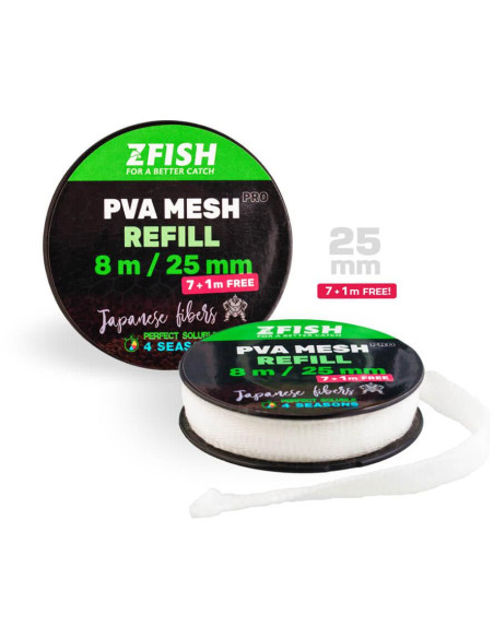 ZFISH Punčocha PVA PRO Refill 25 mm/7 + 1 m Zdarma!