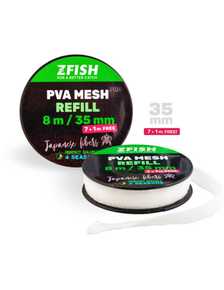 ZFISH Punčocha PVA PRO Refill 35 mm/7 + 1  m Zdarma!