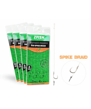 ZFISH Návazec Method Feeder Rig Spike Braid 5 ks