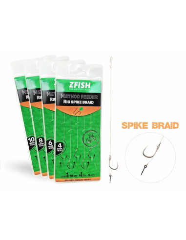 ZFISH Návazec Method Feeder Rig Spike Braid 5 ks