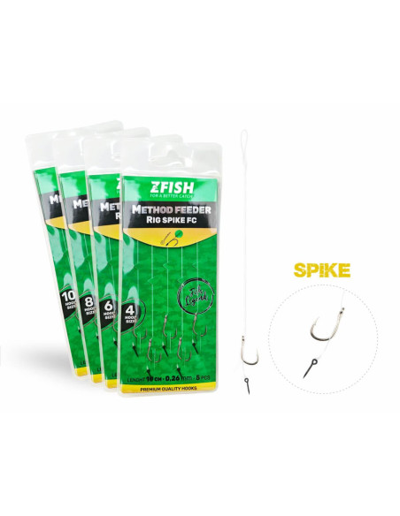 ZFISH Návazec Method Feeder Rig Spike FC 5 ks