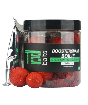 TB Baits Boosterované Boilie Spice Shrimp 120 g 20-24mm