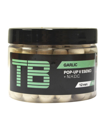 TB Baits Plovoucí Boilie Pop-Up White Garlic + NHDC 65 g 16 mm