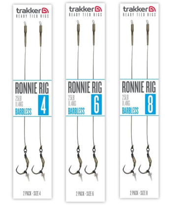 Trakker Hotové návazce Ronnie Rig (Barbless) 2ks