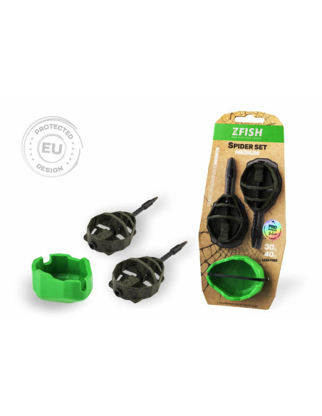 ZFISH Sada Method Feeder Spider Medium Set 40,50g + Formička