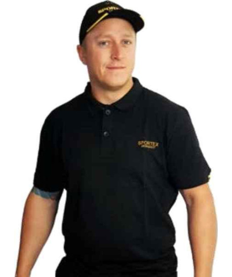 Sportex Classic Polokošile s logem - černá vel.XL