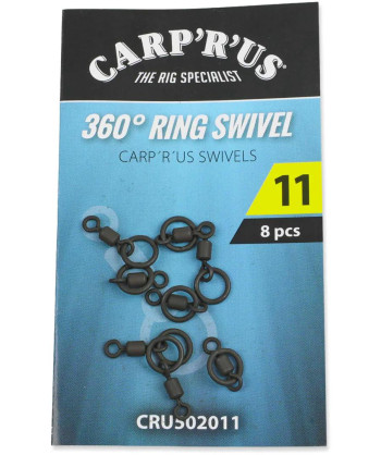 Carp´R´Us Obratlíky 360° Ring Swivel vel.11, 8ks