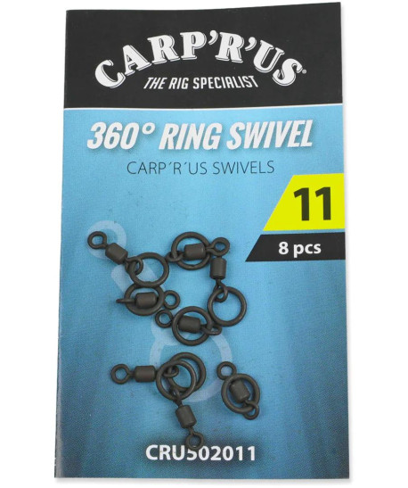 Carp´R´Us Obratlíky 360° Ring Swivel vel.11, 8ks