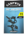 Carp´R´Us Obratlíky 360° Ring Swivel vel.11, 8ks