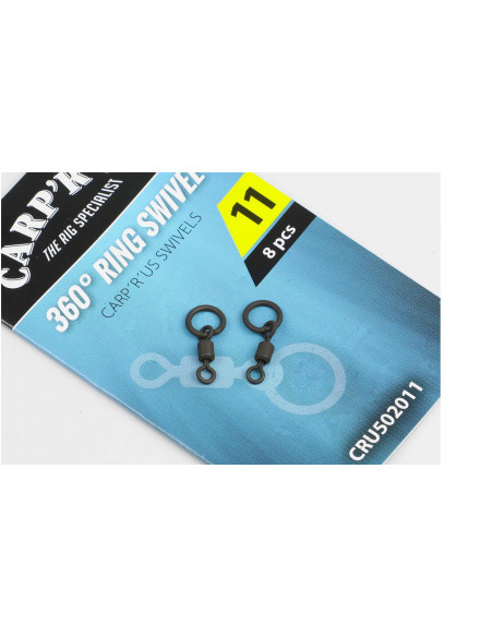 Carp´R´Us Obratlíky 360° Ring Swivel vel.11, 8ks