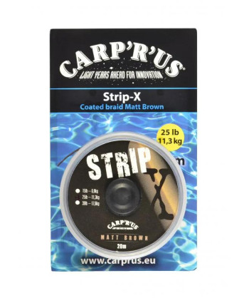 Carp´R´Us Potahovaná šňůrka Strip-X Matt Brown 20m