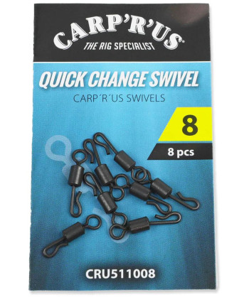 Carp´R´Us Obratlíky Quick Change Swivel - vel.8, 8ks