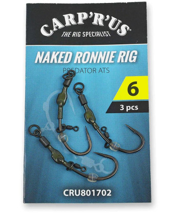 Carp´R´Us Návazec Ready Naked Ronnie rig - Predator 3ks