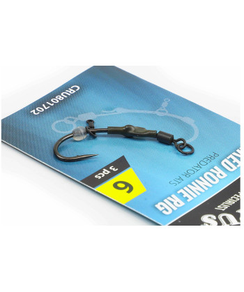 Carp´R´Us Návazec Ready Naked Ronnie rig - Predator 3ks