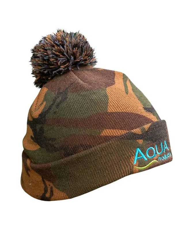 Aqua Kulich Camo Bobble Hat