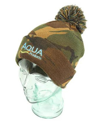Aqua Kulich Camo Bobble Hat