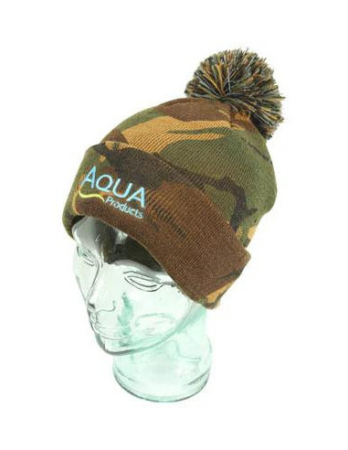 Aqua Kulich Camo Bobble Hat