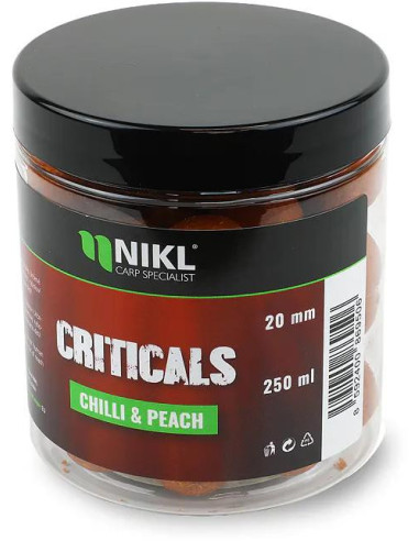 Nikl Criticals boilie Chilli & Peach 250ml