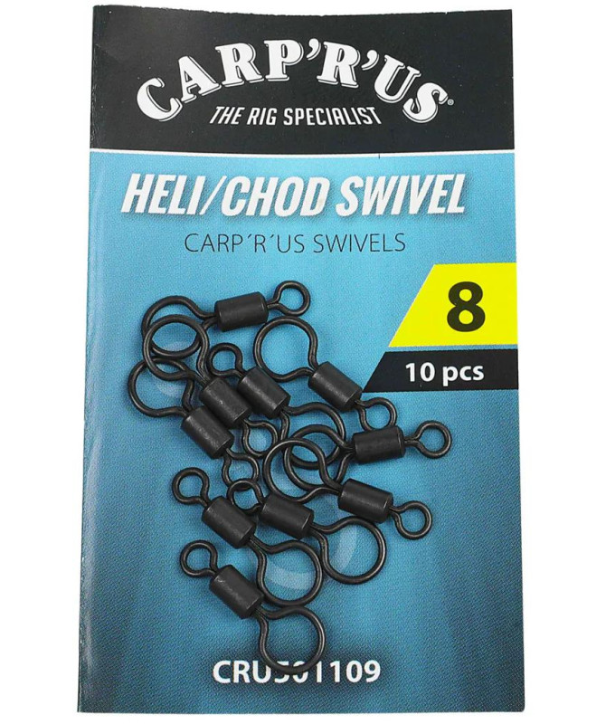 Carp´R´Us Obratlíky Heli/Chod Swivel vel.8, 10ks