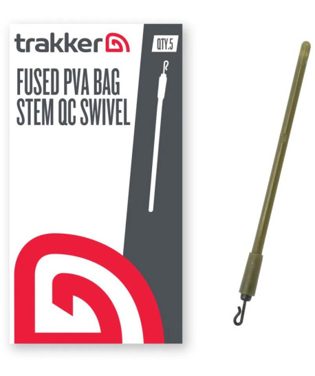 Trakker Dřík do inline olov Fused PVA Bag Stem - QC Swivel 5ks