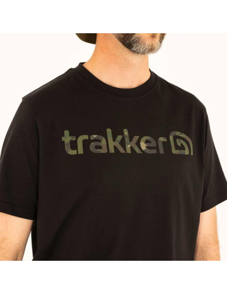 Trakker Tričko CR Logo T-shirt Black Camo