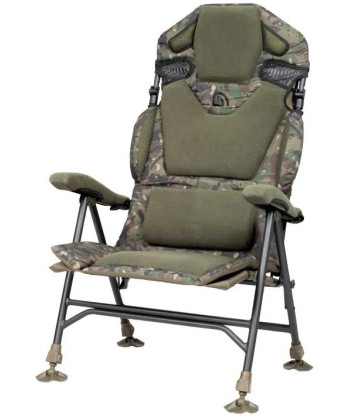 Trakker Křeslo komfortní s područkami Levelite Camo Longback Recliner