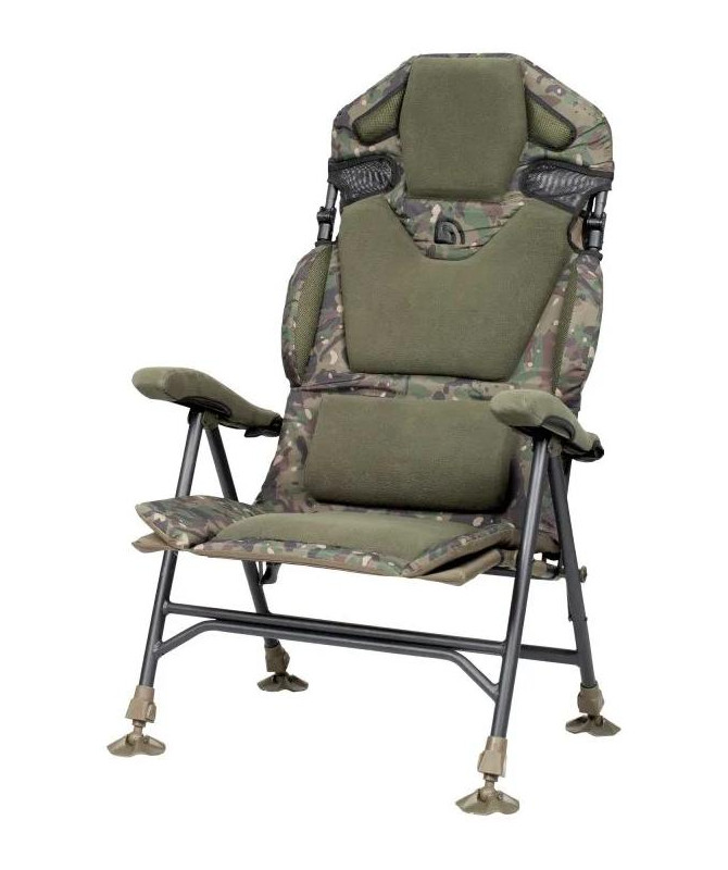 Trakker Křeslo komfortní s područkami Levelite Camo Longback Recliner