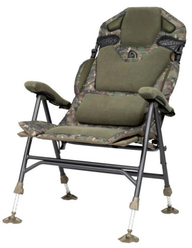 Trakker Křeslo komfortní s područkami Levelite Camo Longback Recliner