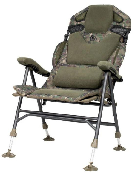 Trakker Křeslo komfortní s područkami Levelite Camo Longback Recliner