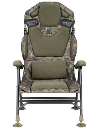 Trakker Křeslo komfortní s područkami Levelite Camo Longback Recliner