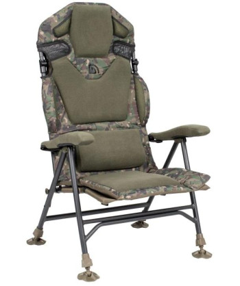 Trakker Křeslo komfortní s područkami Levelite Camo Longback Recliner