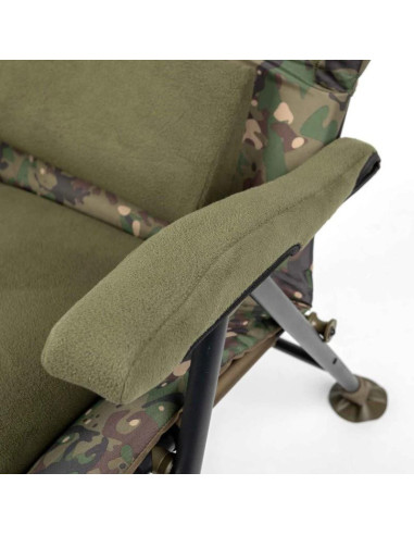 Trakker Křeslo komfortní s područkami Levelite Camo Longback Recliner