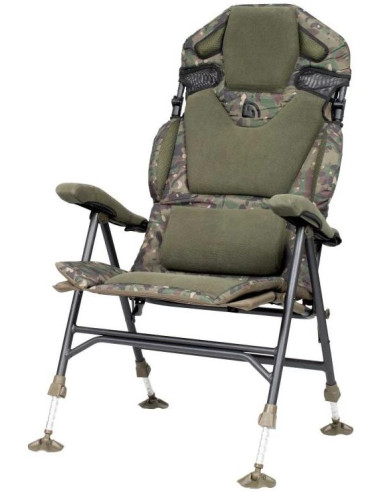 Trakker Křeslo komfortní s područkami Levelite Camo Longback Recliner