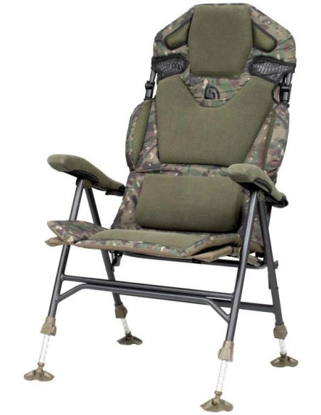 Trakker Křeslo komfortní s područkami Levelite Camo Longback Recliner