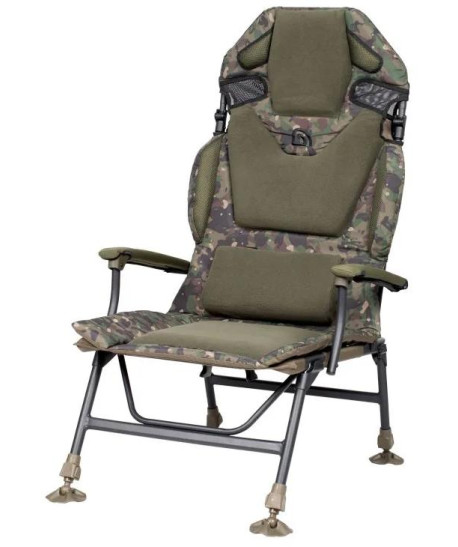 Trakker Křeslo komfortní s područkami Levelite Camo Longback Chair