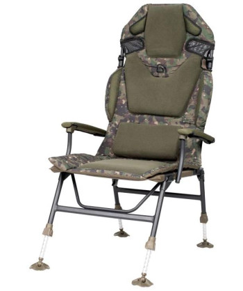 Trakker Křeslo komfortní s područkami Levelite Camo Longback Chair