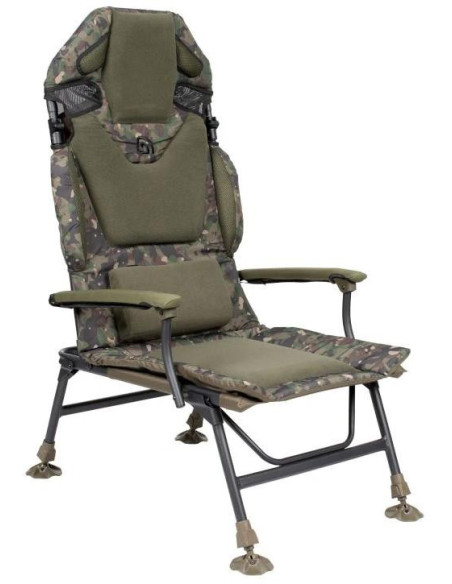 Trakker Křeslo komfortní s područkami Levelite Camo Longback Chair