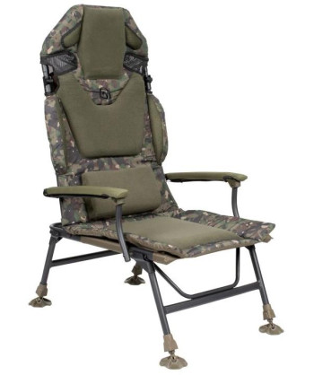 Trakker Křeslo komfortní s područkami Levelite Camo Longback Chair